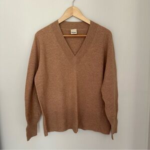 Baldwin/BLWDN Wool/Cashmere V-Neck Sweater, Size M